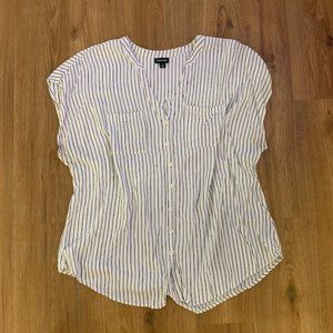 Torrid Vertical Stripe Black & White Challis Dolman Top - 1X